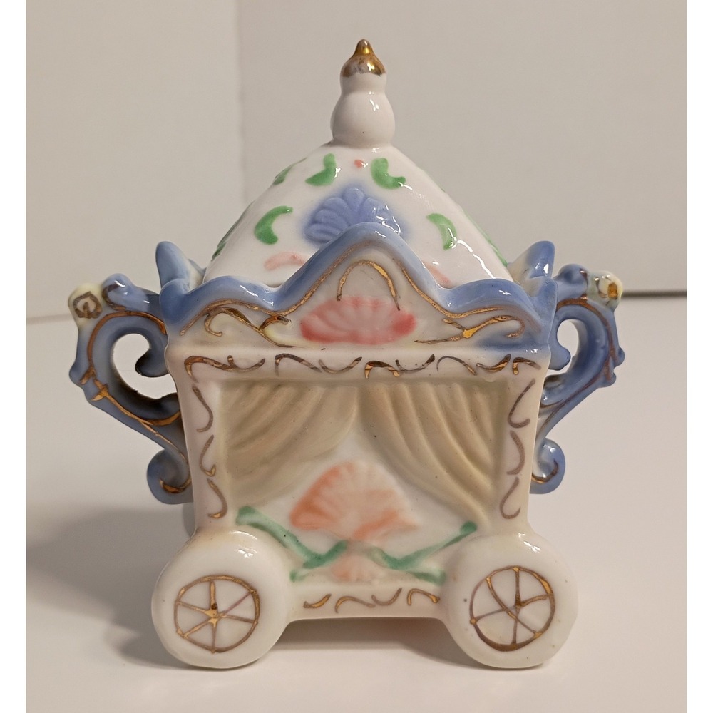 Precious Nursery Trinket Keepsake‎ Box Victorian Pastel Circus Wagon Theme - Picture 10 of 13